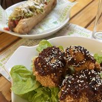 Crispy coliflor   at El Vegan in Santiago