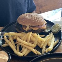 Burger  at Fuente Rica Rica in Santiago