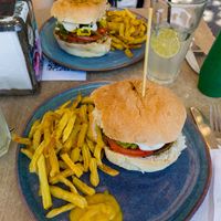 Chilean churrasco sandwiches  at Fuente Rica Rica in Santiago