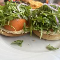 Veggie bagel  at Paia Bay Coffee in Paia
