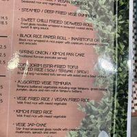 Veg/vegan menu 2021 at The Red Plate in Airlie Beach