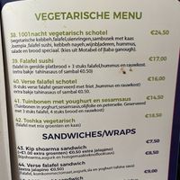 Menu  at 1000 en 1 Nacht in Bergen Op Zoom