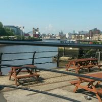 Stunning views from the outside seating area at The Cycle Hub in Newcastle Upon Tyne