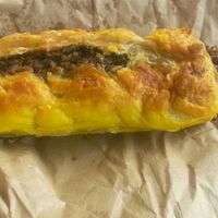 Vegan sausage roll at The Cycle Hub in Newcastle Upon Tyne