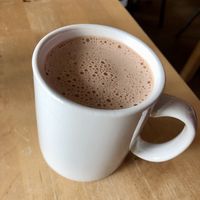 Oat milk hot chocolate   at The Cycle Hub in Newcastle Upon Tyne