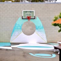 Basketball area at Laika Coffee in Lathlain