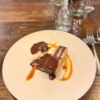 Terrine with dark chocolate, apricots and hazelnuts at 98rto Osteria Contemporane in Bari