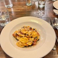 Vegan bolognese with hazelnut “parmesan” at 98rto Osteria Contemporane in Bari