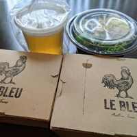 Contactless pick-up is available. at Le Bleu in Austin