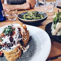 Super delicious tempura roll 'crunchy vegi' - has accidentally been served with mayonnaise at Commami in Neustadt