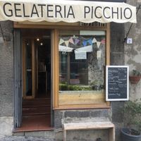 The front door   at Picchio Gelateria Naturale in Bracciano