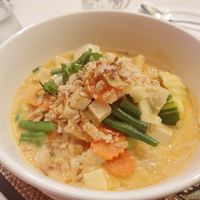 Vegan laksa - not soupy enough more like red curry noodles at Muang Thong Thai in Bendigo