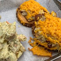Vegan cheesy melty tempeh Reuben  at The Rosendale Cafe in Rosendale