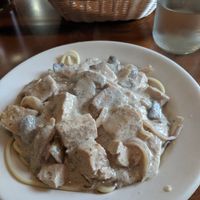 Mushroom Tofu Stroganoff at The Rosendale Cafe in Rosendale