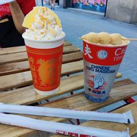 Our drinks at Chinese Tofu Magician in Barcelona