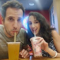 A couple of vegan douches at Chinese Tofu Magician in Barcelona