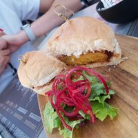Spidey potato in bread at Namaste Bistro in Zagreb