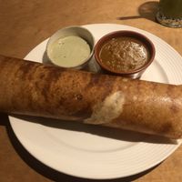 Masala dosa with a very nice coconut dip  at Namaste Bistro in Zagreb