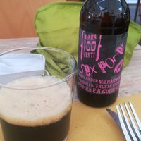 Beer from a local brewery at Bgood in Milan