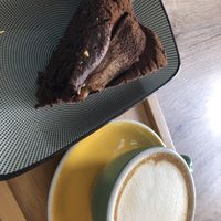 Vegan chocolate pear cake  at Bgood in Milan