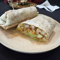 Vegan breakfast burrito  at Spade & Spatula in Rimforest