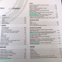La carta at Gure Etxea in Pamplona