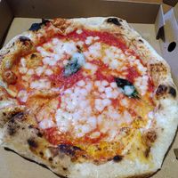 My vegan margherita at Dough Eyed in York