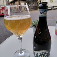 All their second are vegan - this was a strong beer from Italy. Tasted like a wheat beer and went well with the pizza. at Dough Eyed in York
