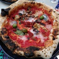 New pizza - vegan capricciosa (October 2022) at Dough Eyed in York