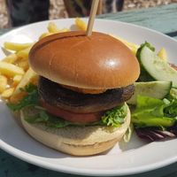 Mushroom burger at The Strawberry Barn in Dunbar