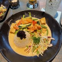 it may look like small portion but we also had some vegan summer rolls for starters and we were full and happy afterwards!  at L'Quan in Norderstedt