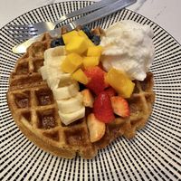 Berry waffles  at Oatberry Cafe - Scotts Square in Central Singapore