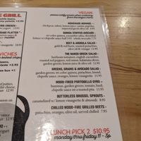 Vegan Menu at Kid Cashew in Mount Pleasant