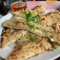 Garlic bread at Junk y Vegan in Helsinki