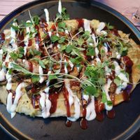 Fried bread at Junk y Vegan in Helsinki