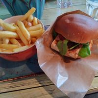 Asian burger at Junk y Vegan in Helsinki