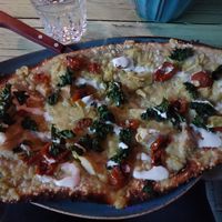 Flatbread at Junk y Vegan in Helsinki