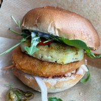 Spicy hamburger at Junk y Vegan in Helsinki