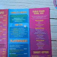 Menu at Junk y Vegan in Helsinki