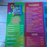 Menu at Junk y Vegan in Helsinki