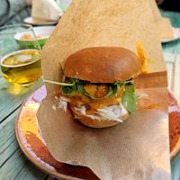 Smash the junk burger. at Junk y Vegan in Helsinki