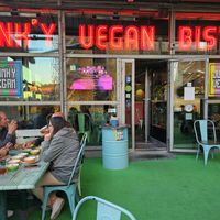 Outdoor seating. at Junk y Vegan in Helsinki