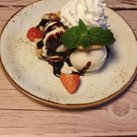 Croffle dessert  at Junk y Vegan in Helsinki