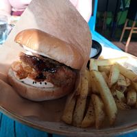 Kimchi burger at Junk y Vegan in Helsinki