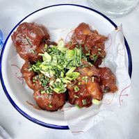 Vegan cauliflower appetizer  at Artist Residence in Penzance