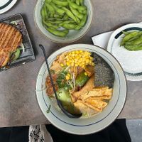 Edamame & black garlic ramen bowl  at Takumi in Brussels