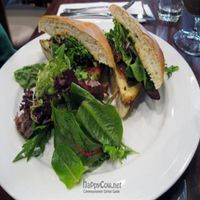 BLT crispy southern fried tofu, tempeh bacon, lettuce & tomato at V Note in New York City