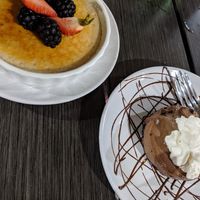 Creme Brulee and Chocolate Cheesecake at Yummvees in Richmond