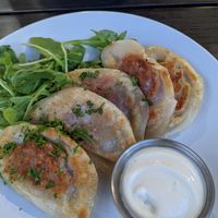 Pierogi appetizer at Yummvees in Richmond