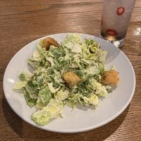 Caesar salad and Selena specialty drink  at Yummvees in Richmond